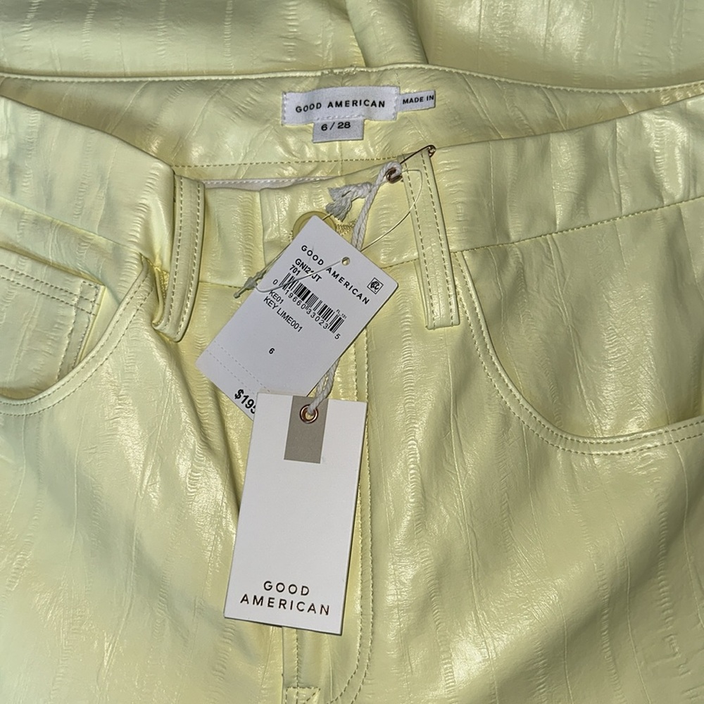 GOOD AMERICAN BETTER THAN LEATHER GOOD ICON - KEY LIME NWT SIZE 6 - Picture 7 of 7